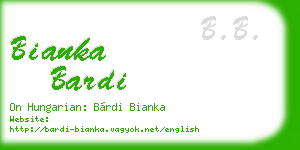 bianka bardi business card
